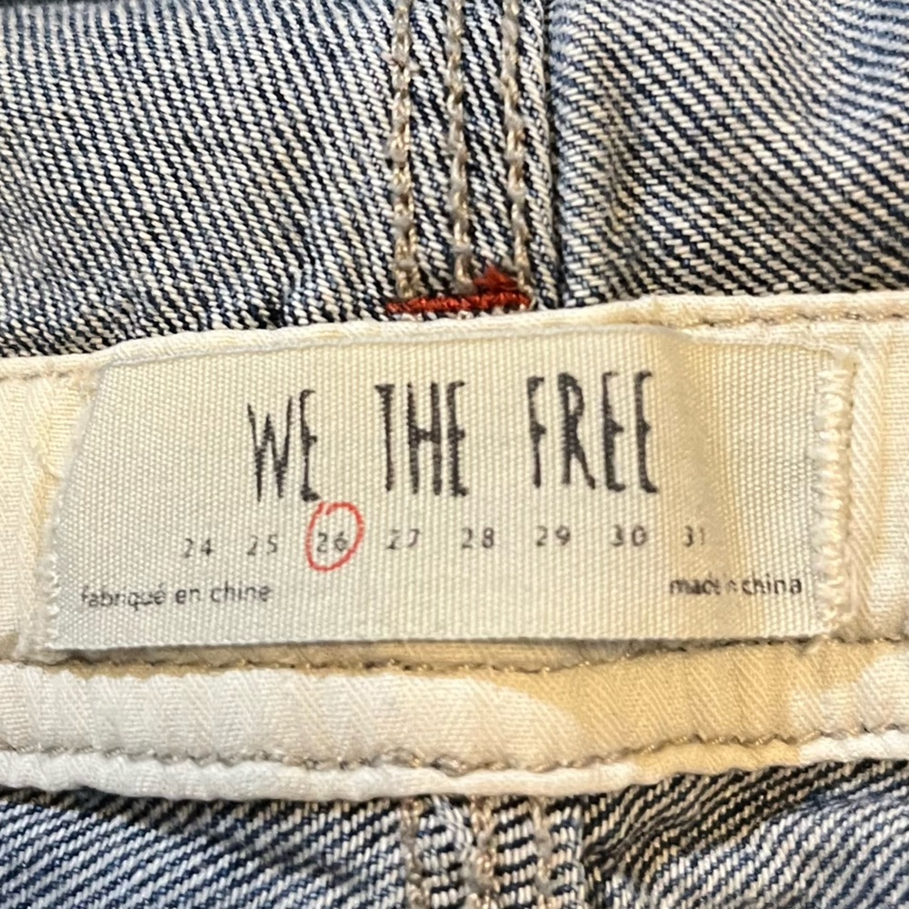 We the Free People Boyfriend Baggy Denim Overalls Size 26 - Picture 12 of 14